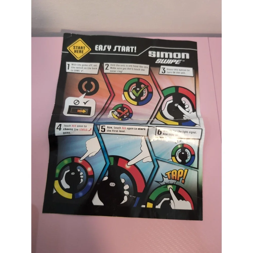Simon Swipe Game by Hasbro - Tested‎ & Works Great! Hours of Fun  Comes w/Manuel